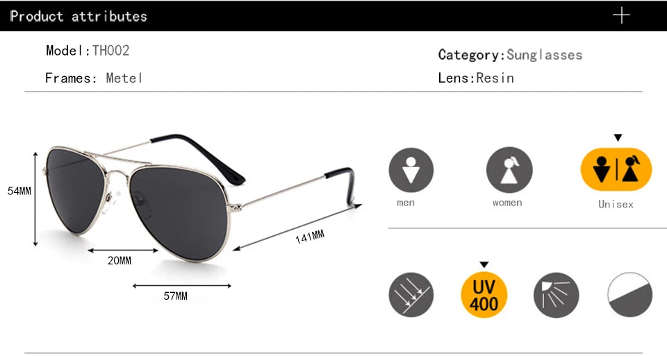 Lunettes Aviator Colorées