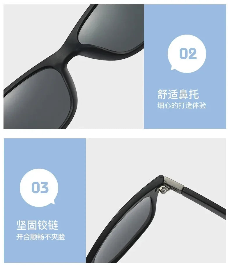 Lunettes de Soleil Rétro Carrées